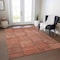 Homeroots 10' X 14' Salmon Copper And Gray Patchwork Washable Indoor Outdoor Area Rug 581616 - alternate 4