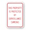 Signmission Property Protected By Surveillance Cameras, Heavy-Gauge Aluminum, 18" H, A-1824-24812 A-1824-24812 - alternate 1