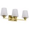 Nuvo Lune, 3 Light Vanity, Vintage Brass Finish, Etched White Glass 60/8233 - alternate 3
