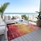 Homeroots 3' X 5' Blush And Pink Striped Washable Indoor Outdoor Area Rug 610871 - alternate 7