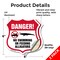 Signmission Alligator Warning Shield Sign Danger! No, 6 inch X 6 inch, Vinyl Decal, 2PK SHI-D-2PACK-6-356 - alternate 4