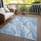 Homeroots 10' X 14' Denim Blue And Sky Blue Abstract Washable Indoor Outdoor Area Rug 582985 - alternate 4