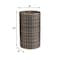 Happimess Cecil Modern 4.13-Gallon Faux Wicker Cylinder Waste Basket, Dark Bronze/Gold HPM1100C - alternate 3