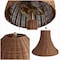 Jonathan Y Joanie 22" Bohemian Rustic Woven Rattan LED Table Lamp w/ Double Pull Chains, Dark Brown/Brass Gold JYL4040C - alternate 6