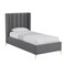 Homeroots Gray Linen Upholstered Full Bed Frame 544938 - alternate 4