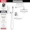 Delta Modern Monitor 14 Series Shower with Raincan & Hand Shower, 20.13 in, Chrome T342702 - alternate 5