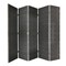 Homeroots 108" Gray Fabric And Wood Folding Five Panel Screen Room Divider 342736 - alternate 1