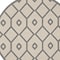Homeroots 8' Cream And Gray Round Geometric Indoor Outdoor Area Rug 550654 - alternate 2