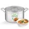 Nutrichef 5-Quart Stainless Steel Stockpot with Lid- 18/8 Food Grade Heavy Duty Inox Large Stock Pot for Stew NCSPT5Q - alternate 1