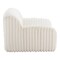 Homeroots 39" Cream Faux Fur And Upholstered Tufted Lounge Chair 564973 - alternate 6