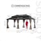 Sunjoy 20x12 Kingston Hardtop Rectangular Gazebo Wood A1020436B000 - alternate 5