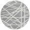 Homeroots 8' Gray And Ivory Round Geometric Washable Indoor Outdoor Area Rug 600458 - alternate 3