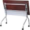 Lorell Rectangle Lorell Mahogany Flip Top Training Table, 23.6 W, 48 L, 29.5 H, Nylon Top, Mahogany LLR60722 - alternate 6