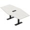 Skutchi Designs 7ft Conference Table With Power Unit | 6 Person Modular Hexagon Meeting Table | Harmony Series HAR-HEX.IR-48X84-T.BK-WA7976-EBLK - alternate 1