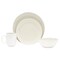 Homeroots White and Natural Sixteen Piece Round Ceramic Service For Four Dinnerware Set 534548 - alternate 4