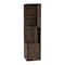 Homeroots 71in Walnut Wood Corner Bar Cabinet With Two Doors 535088 - alternate 1