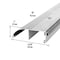 M-D Building Products 3-3/8 in. x 1 in. x 36 in. Silver Aluminum and Vinyl High-Profile Outswing Door Threshold 08631 - alternate 2