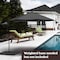Pure Garden 10 ft Offset Patio Umbrella 8 ft Tall Hanging Cantilever Umbrella Fade-Resistant Shade Umbrella 50-LG1420 - alternate 4