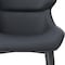 Homeroots Black Faux Leather and Steel Wing Back Dining Side Chair 719102 - alternate 5