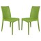 Leisuremod Weave Mace Indoor/Outdoor Dining Side Chair, Green, 2PK MC19G2 - alternate 1