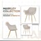 Leisuremod Markley Modern Leather Dining Arm Chair With Gold Metal Legs Light Grey, 4PK ECG26LGR4 - alternate 4
