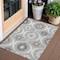 Homeroots 3' X 5' Gray Charcoal And Brown Medallion Washable Indoor Outdoor Area Rug 589608 - alternate 1