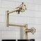 Kingston Brass Deck Mount Pot Filler Faucet with Knurled Handle, Antique Brass KS4703RKX - alternate 4
