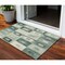 Homeroots 3' X 5' Green And Ivory Geometric Washable Indoor Outdoor Area Rug 605031 - alternate 1