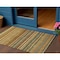 Homeroots 3' X 5' Coral Gold And Green Striped Washable Indoor Outdoor Area Rug 577769 - alternate 1
