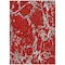 Homeroots 8' X 10' Red Ivory And Gray Striped Washable Indoor Outdoor Area Rug 600921 - alternate 5
