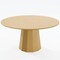 Homeroots 60" Natural Wood Pedestal Base Round Top Dining Table 721095 - alternate 1