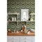 A-Street Prints Myrtle Dark Green Floral Ogee Wallpaper 4171-82060 - alternate 3