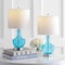 Jonathan Y Colette 20" Mini Glass Table Lamp, Amalfi Blue, 2PK JYL1029C-SET2 - alternate 4