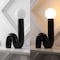 Jonathan Y Katya 18" Scandinavian Minimalist Ceramic Spiral Tube LED Table Lamp, Black JYL5500B - alternate 3