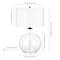 Homeroots 24" Clear Glass Table Lamp With White Drum Shade 524372 - alternate 6