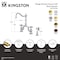 Kingston Brass Bridge Kitchen Faucet with Brass Sprayer, Antique Brass KS7753AXBS - alternate 4