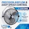 Iliving 18 Inch Wall Mount Fan, 4550 CFM High Velocity Metal Fan with 3 Speeds, Sealed Motor & 360 Deg ILG8E18P - alternate 3