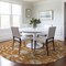 Homeroots 8' Copper Green And Gray Round Floral Washable Indoor Outdoor Area Rug 597844 - alternate 4