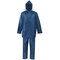 Diamondback Rain Suit, M, 28-1/2 in Inseam, Polyester, Blue, Drawstring Pull-Out Hood Collar SPU045-M - alternate 1