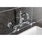 Kingston Brass Two-Handle Wall Mount Bridge Kitchen Faucet, Polished Chrome KS2441BAL - alternate 4