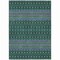 Homeroots 9' X 12' Green Blue And Purple Tribal Washable Indoor Outdoor Area Rug 582564 - alternate 2