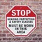 Signmission Stop Hearing Protection & Safety Gl, 10 inch X 10 inch, Aluminum Metal Signs, 2PK OC-A-2PACK-10-220 - alternate 2