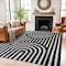 World Rug Gallery Abstract Arch Shag Area Rug 7 ft 10 in x 10 ft Anthracite WR121ANTHRACITE8X10 - alternate 1