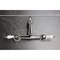 Kingston Brass Two-Handle Wall Mount Bridge Kitchen Faucet, Polished Nickel KS3256PL - alternate 3