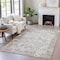 Homeroots 5' X 8' Taupe And Ivory Patchwork Washable Indoor Outdoor Area Rug 631438 - alternate 4