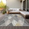 Homeroots 9' X 12' Pewter Gray And Gold Argyle Washable Indoor Outdoor Area Rug 613733 - alternate 4