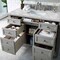 James Martin Vanities Brittany 48in Single Vanity, Urban Gray w/ 3 CM Victorian Silver Silestone Top 650-V48-UGR-FVSL - alternate 4