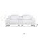 Homeroots 89in White and Silver Italian Leather Power Reclining Loveseat With Storage 633754 - alternate 3