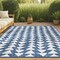 Jonathan Y Andratx Modern Tribal Geometric Ivory/Blue 3 ft. x 5 ft. Indoor/Outdoor Area Rug SMB126C-3 - alternate 1