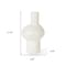 Homeroots 12" White Mottled Handblown Glass Table Vase 608282 - alternate 2